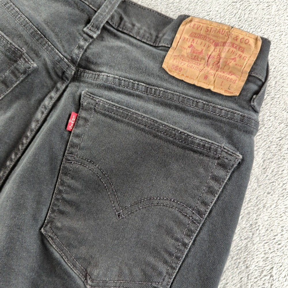 Vintage 90s Levis 550 Jeans Womens 10 (Fits 27x27) Black Faded Skater Brazil Y2K - Picture 4 of 13